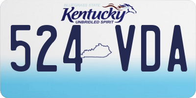 KY license plate 524VDA