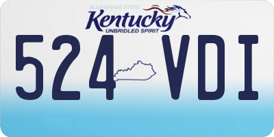 KY license plate 524VDI
