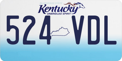 KY license plate 524VDL