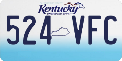 KY license plate 524VFC