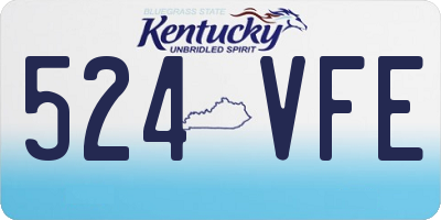 KY license plate 524VFE
