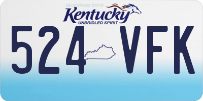KY license plate 524VFK