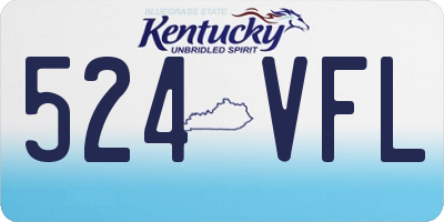 KY license plate 524VFL