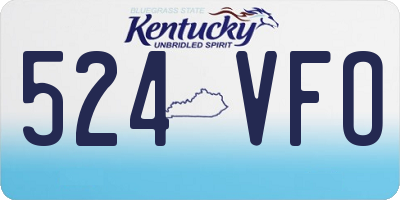 KY license plate 524VFO