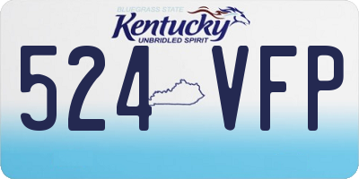 KY license plate 524VFP