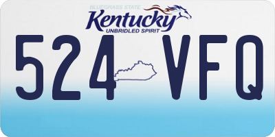 KY license plate 524VFQ