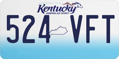KY license plate 524VFT