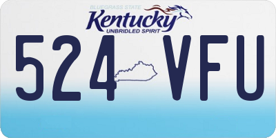 KY license plate 524VFU