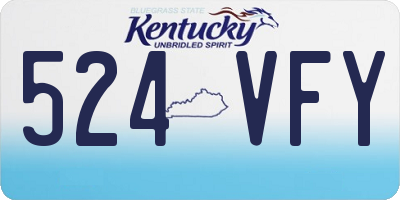 KY license plate 524VFY