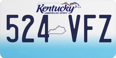 KY license plate 524VFZ