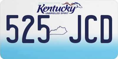 KY license plate 525JCD