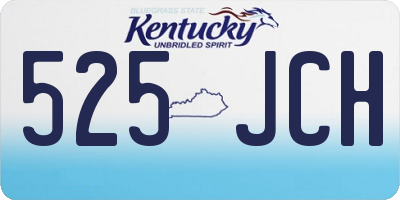 KY license plate 525JCH