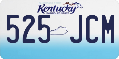 KY license plate 525JCM