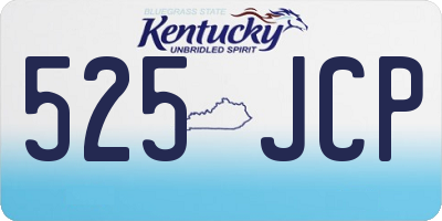 KY license plate 525JCP