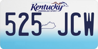 KY license plate 525JCW