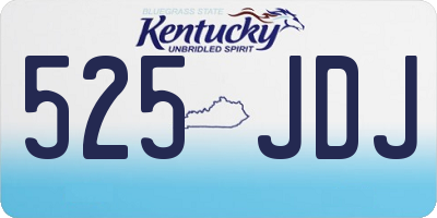 KY license plate 525JDJ