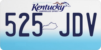 KY license plate 525JDV