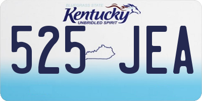 KY license plate 525JEA