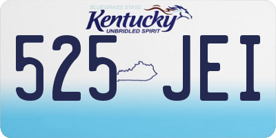 KY license plate 525JEI