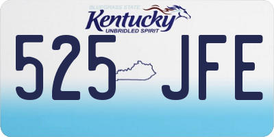 KY license plate 525JFE