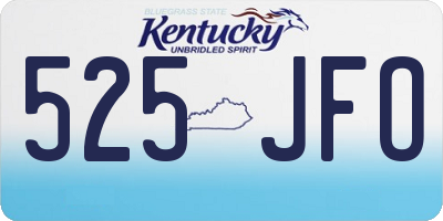 KY license plate 525JFO
