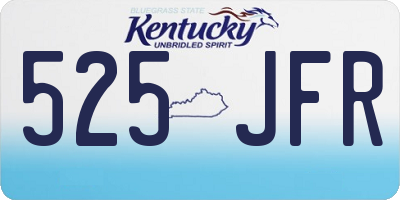KY license plate 525JFR