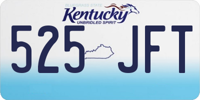 KY license plate 525JFT