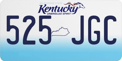 KY license plate 525JGC
