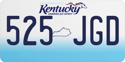 KY license plate 525JGD