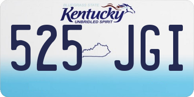 KY license plate 525JGI