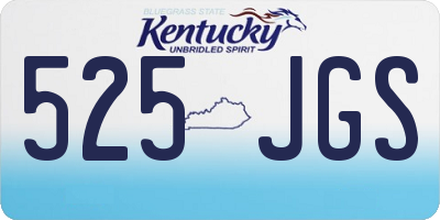KY license plate 525JGS