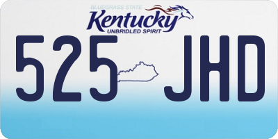 KY license plate 525JHD