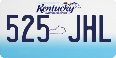 KY license plate 525JHL