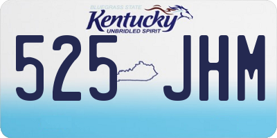 KY license plate 525JHM
