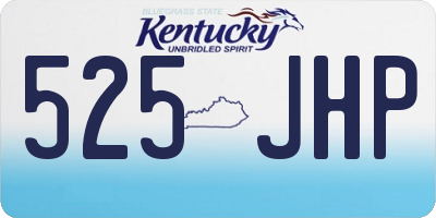 KY license plate 525JHP