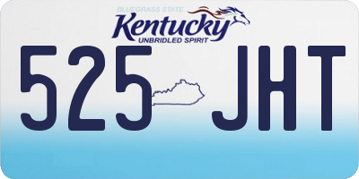 KY license plate 525JHT