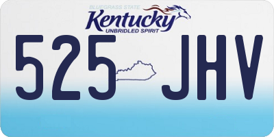 KY license plate 525JHV