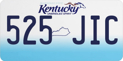 KY license plate 525JIC