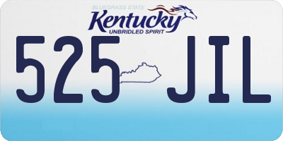KY license plate 525JIL