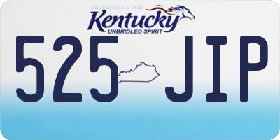 KY license plate 525JIP