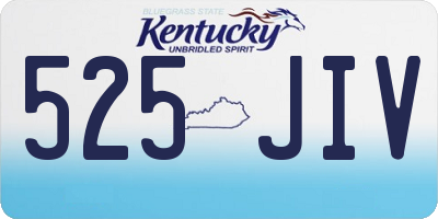 KY license plate 525JIV