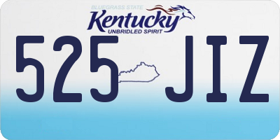 KY license plate 525JIZ