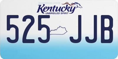 KY license plate 525JJB