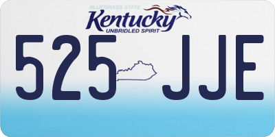 KY license plate 525JJE