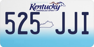 KY license plate 525JJI