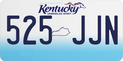 KY license plate 525JJN