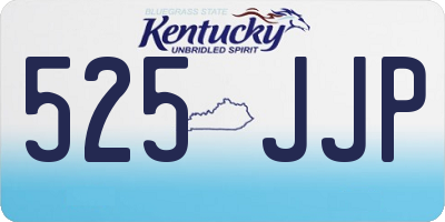KY license plate 525JJP
