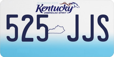 KY license plate 525JJS