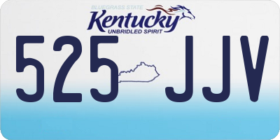KY license plate 525JJV