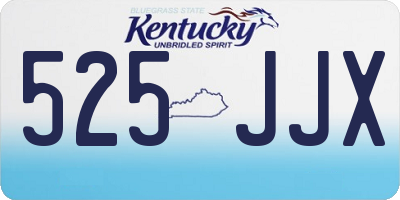 KY license plate 525JJX